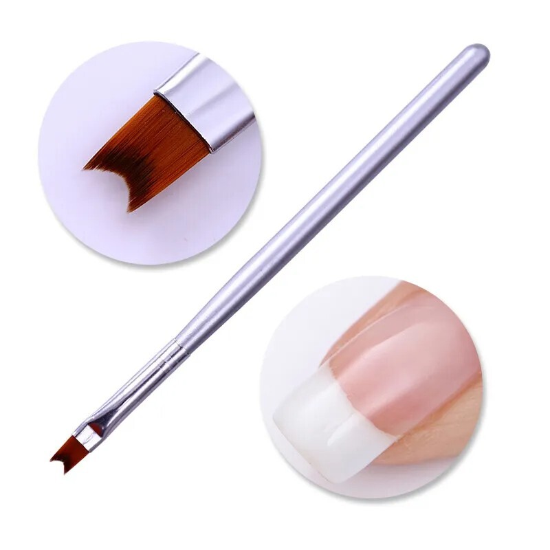 French Tips Acrylic Artificial Gel Nail Art Brush No 8 Manicure Pedicure UK POST