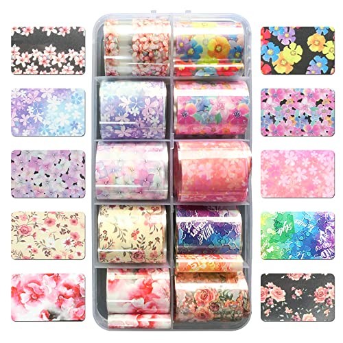30 Roll Transfer Nail Foil Sticker Mandala Flower Printed Nail Foil Transfer