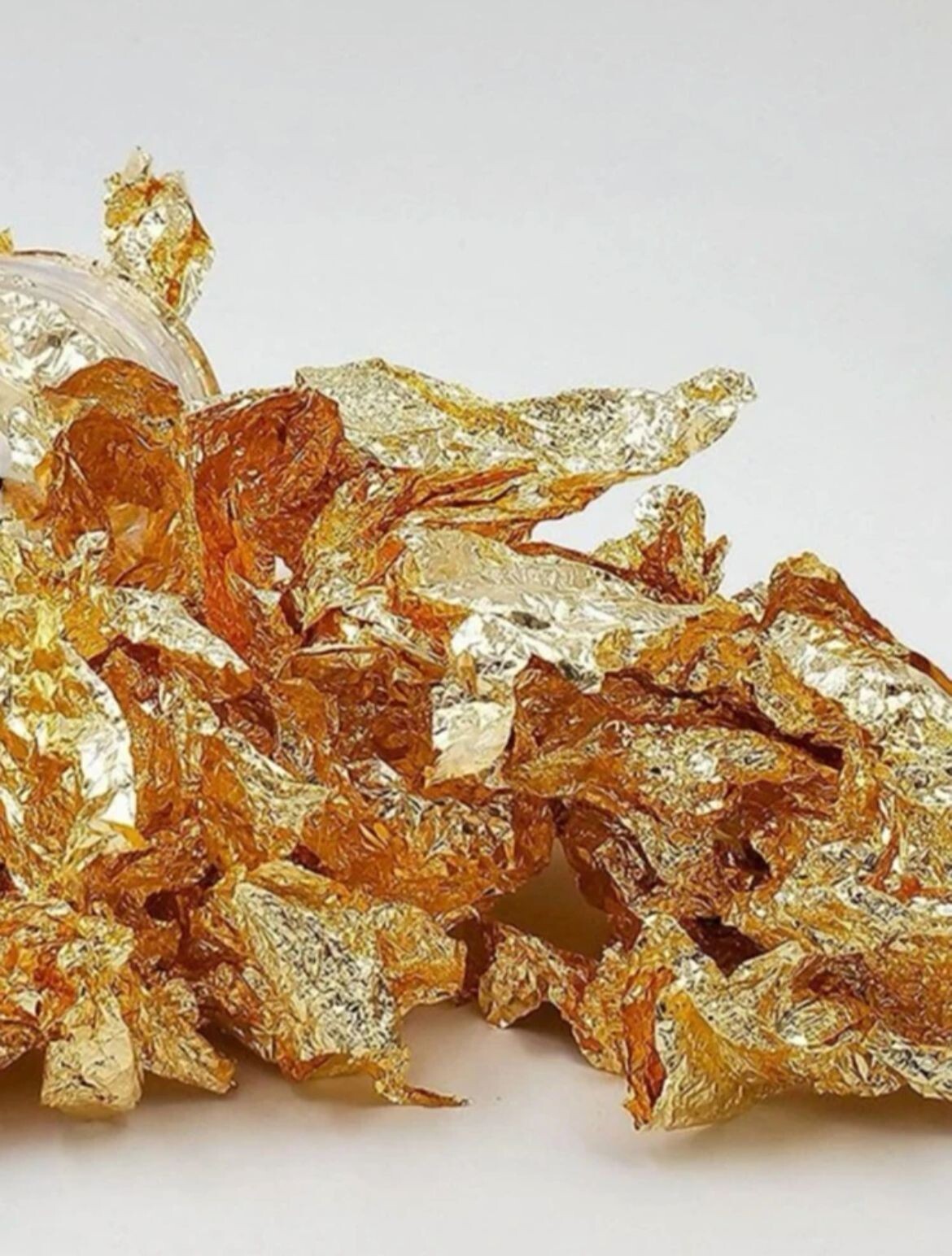 1 Pack Paper Foil Decoration, Gold Leaf Metallic Foil Flakes For Nails and Craft