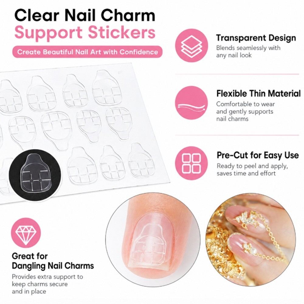 Double-Sided Nail Adhesive Tape – Clear Manicure Glue Stickers, Nail Art Tip Tab