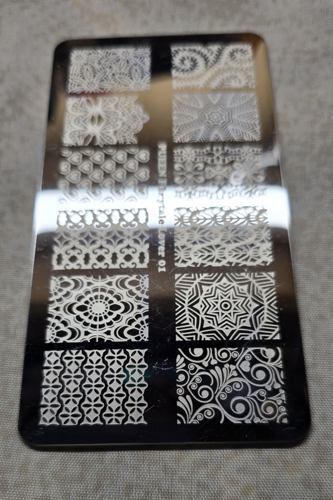 Nail Art Stamp Plate Pueen Fairytale Lover 01 Hearts Love Kaleidoscope