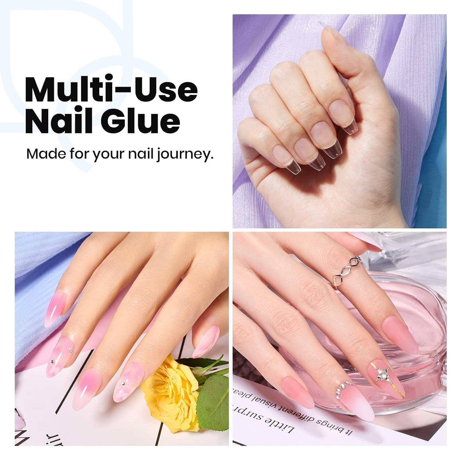 Beetles Hema Free Nail Glue Gel, 10Ml TPO Free UV Nail Glue | Super Strong for A