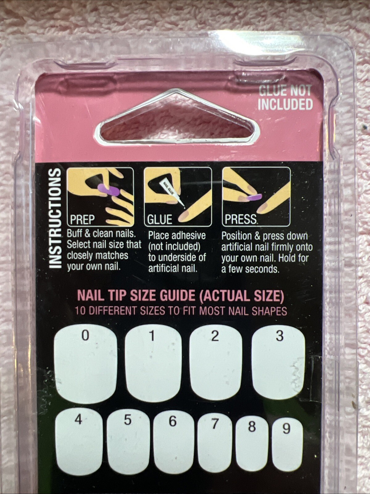 LA Colors Nail tips Mauvey Half Moon ultra thin CNT102 Active Length