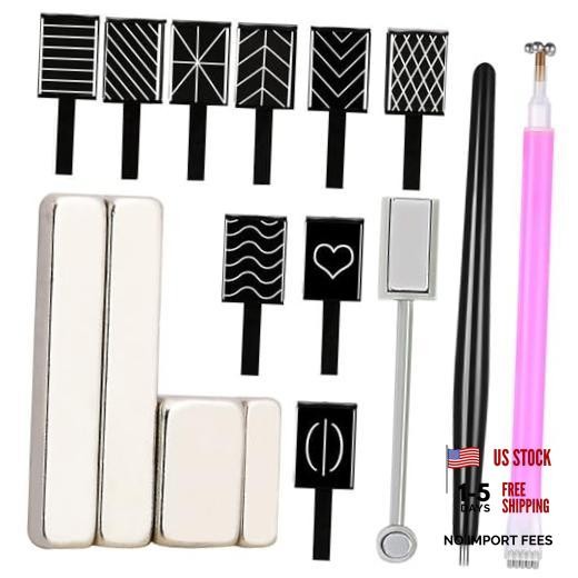 16 Pieces Cat Eye Nail Magnet Tool Set For Nails, Cat Eye Nail Polish SET1