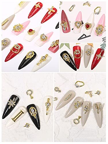 48 PCS 3D Nails Art Rhinestones Luxury Shiny Nail Diamonds 48Pcs/Bag