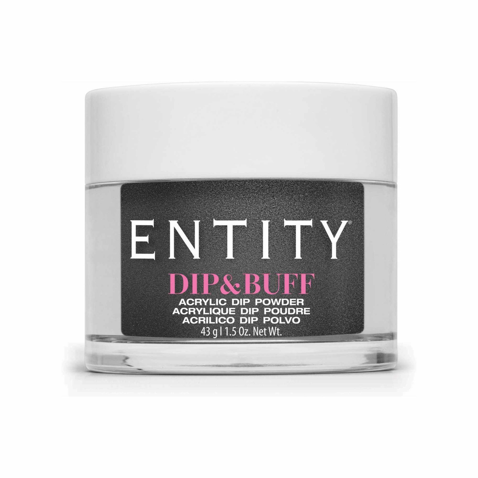 Entity Dip & Buff, “Headliner”, Dark Grey Shimmer , 43 g | 1.5 Oz. – 5301519