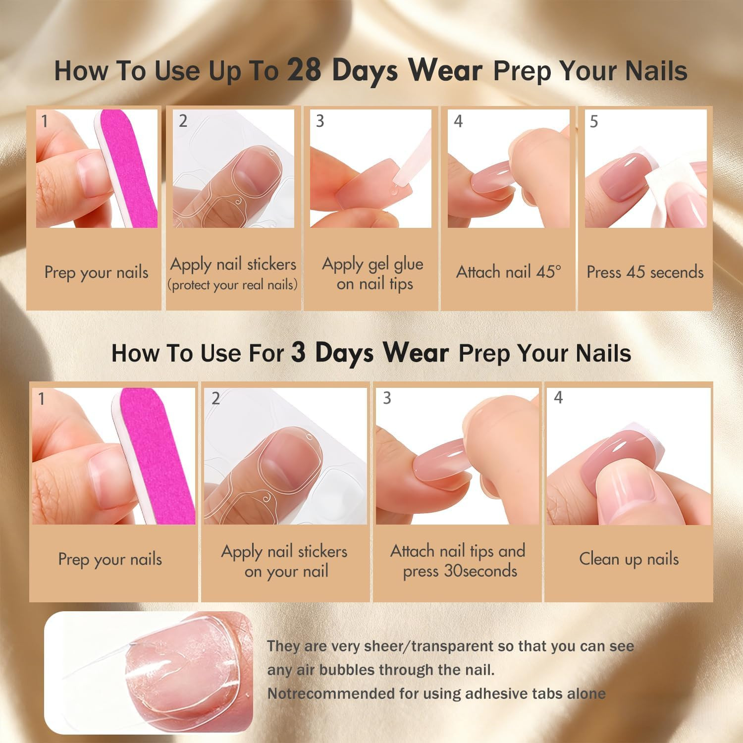 French Tip Press on Nails Short Square, Lime Green French Tip Nails with Natural