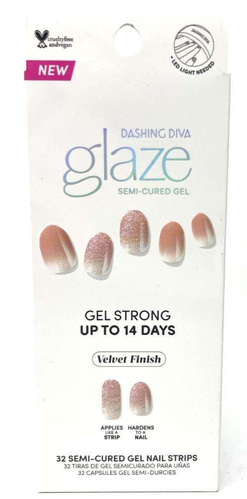Dashing Diva Glaze Semi-Cured Gel Nail Strips Sealed GAM172 – Velvet Blush