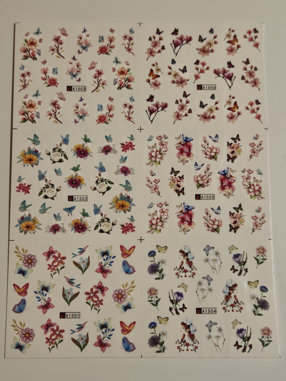 Butterfly Nail Art Stickers Water Transfer (2 Sheets) US SHIPPER