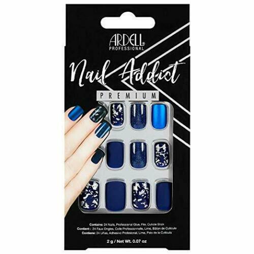 Ardell Nail Addict Premium Artificial Nail Set, Matte Blue-Free Shipping