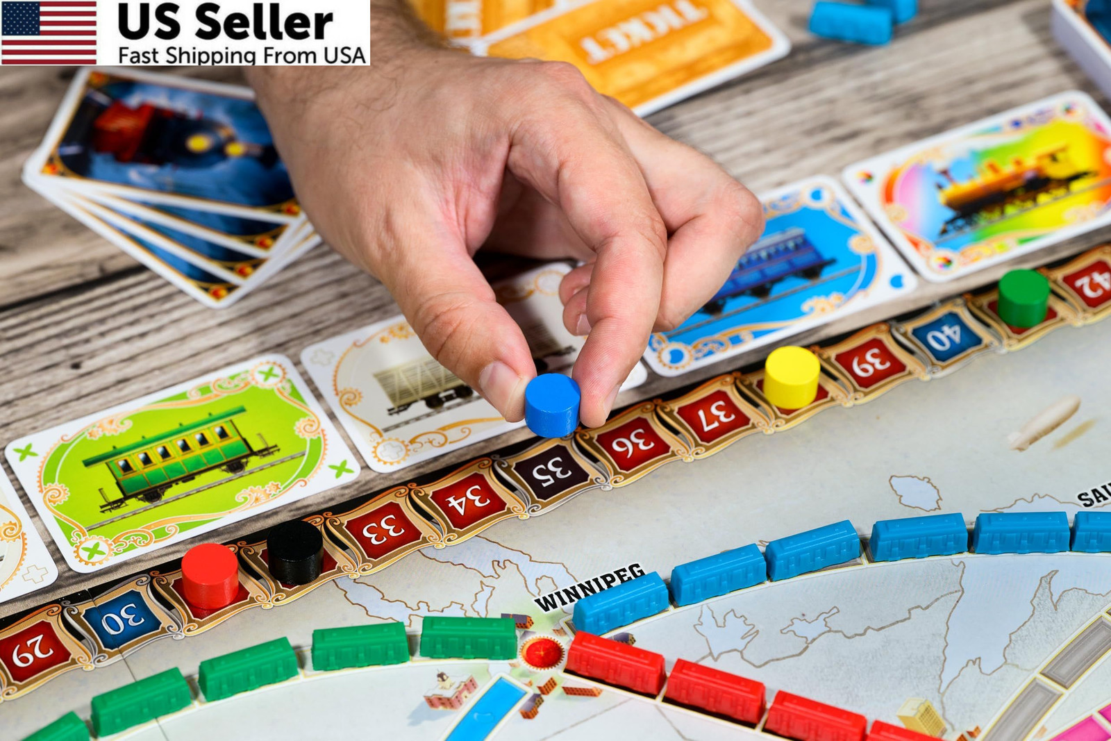 Asmodee Ticket to Ride Board Game 2025 Refresh Cross-Country Adventure FROM USA