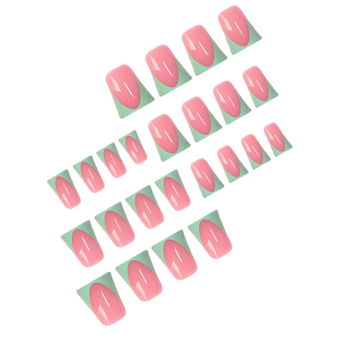Nude Pink Mint Green French Style Press On Nails Wholesale