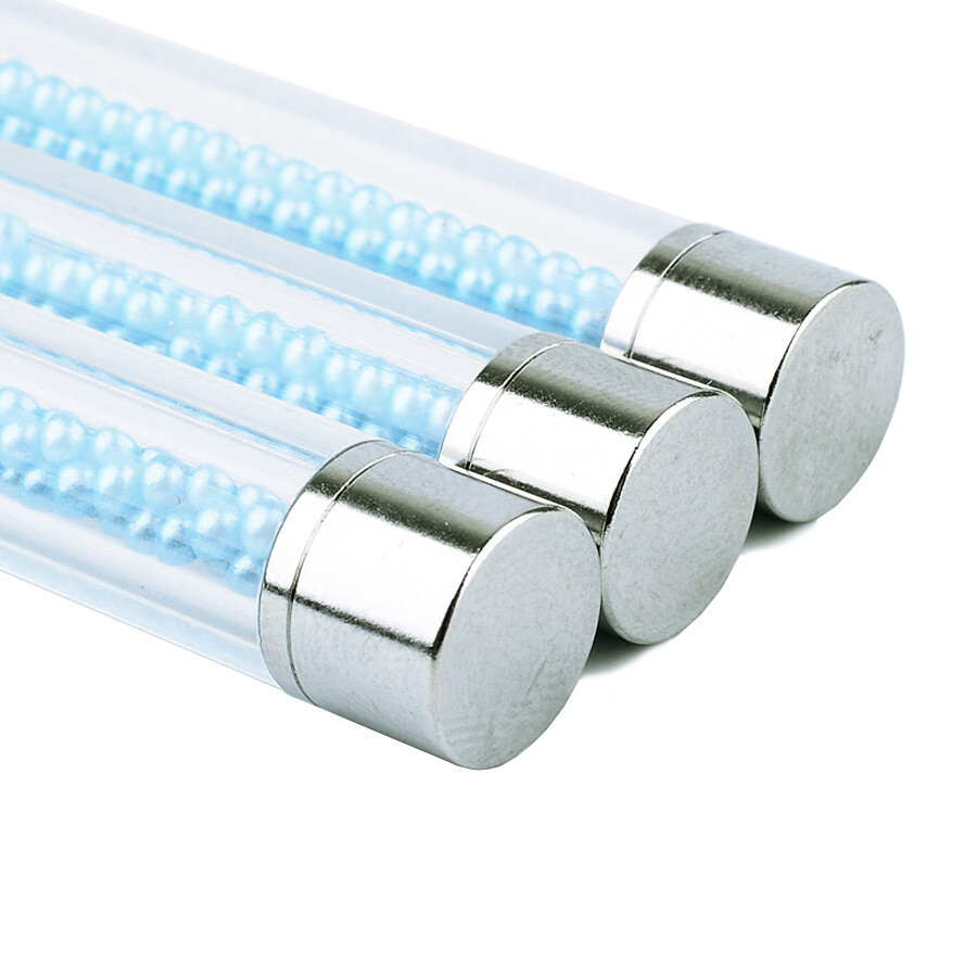 3Pcs Nail Art Liner Brush, Pearly Blue Beaded Pen for Drawing Lines, Flowers