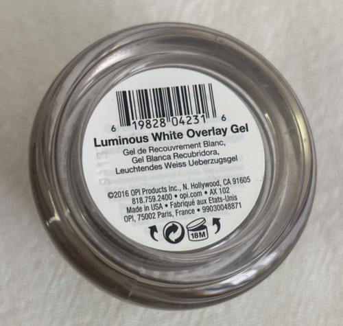 OPI Axxium Gel System – AX 102 – Luminous White Overlay Gel – .47 oz New, Sealed