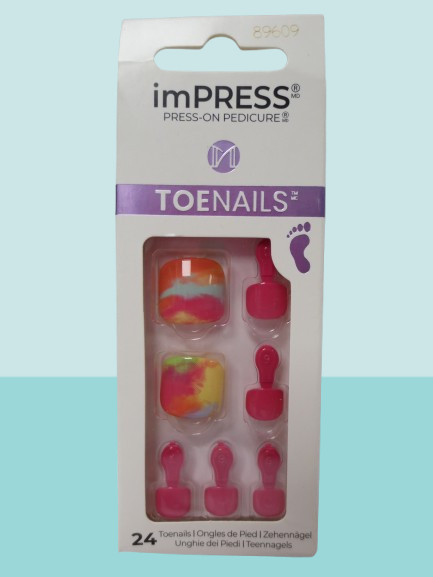 KISS IMPRESS PRESS-ON PEDICURE TOENAILS #89609 NWB LOT OF 2
