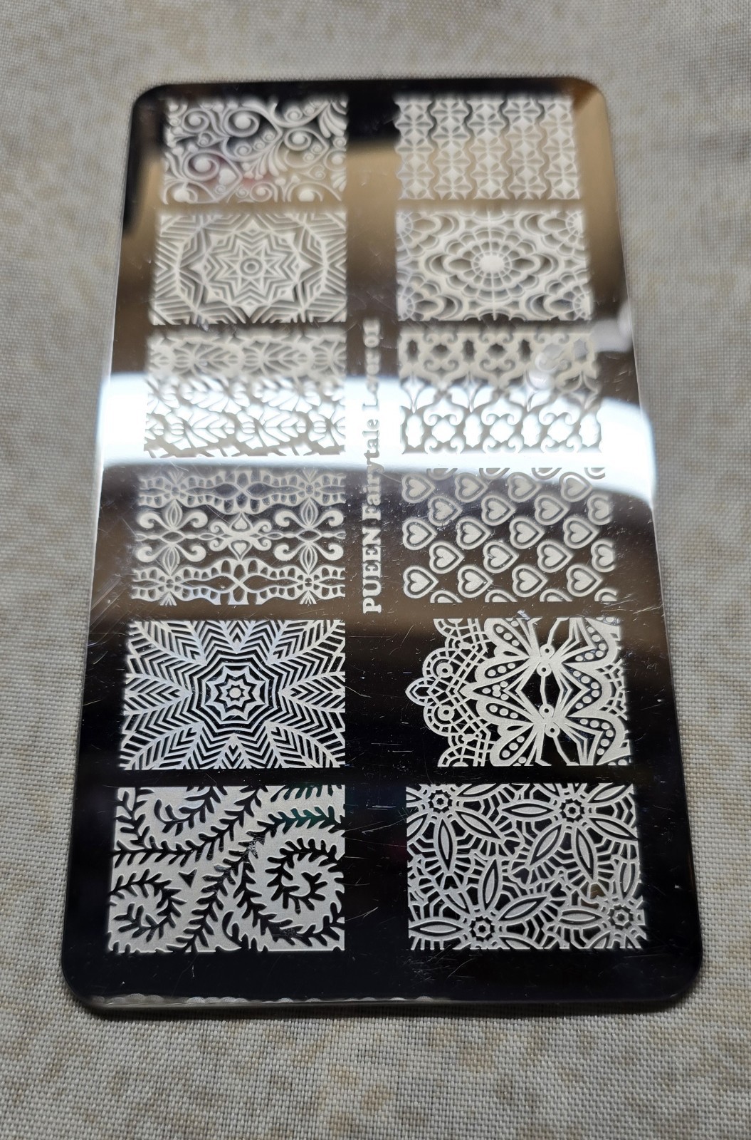 Nail Art Stamp Plate Pueen Fairytale Lover 01 Hearts Love Kaleidoscope