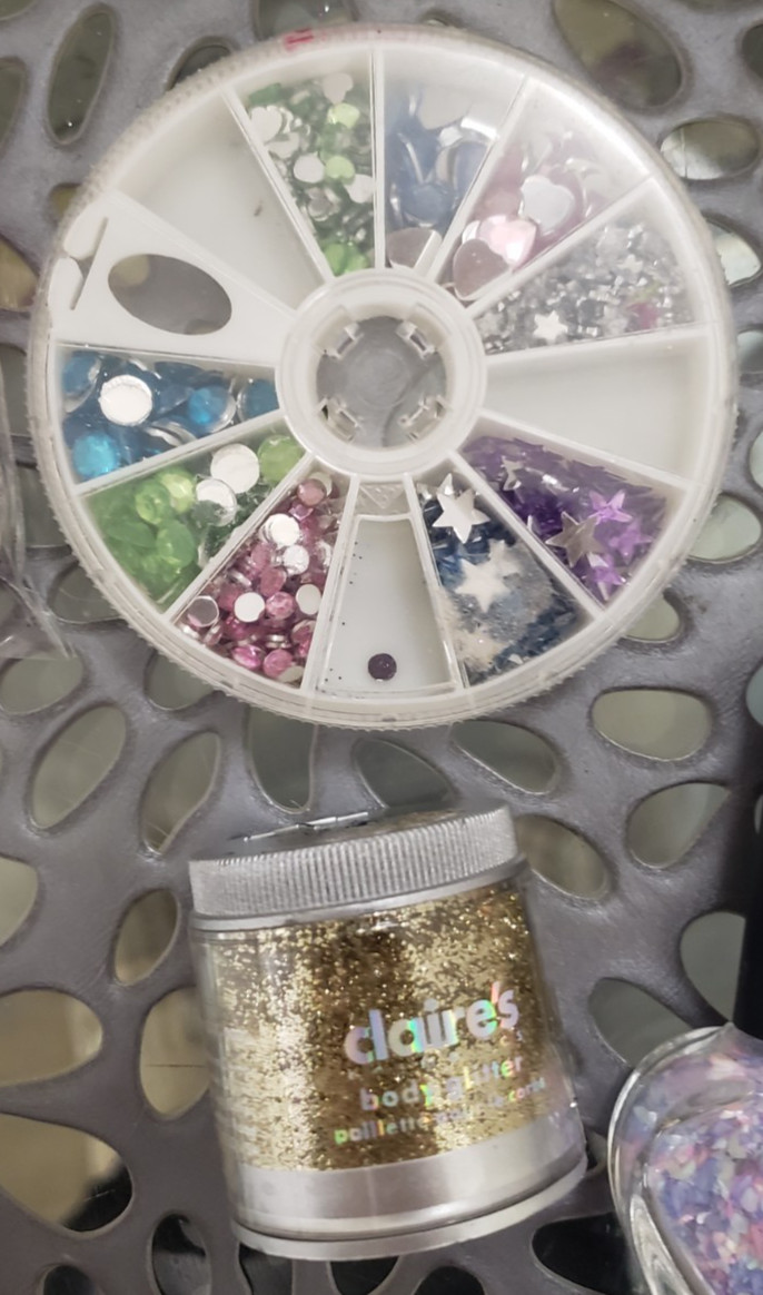 Nail Art Lot – Charms Gems Glitter Powder Caviar Beads Set Crafts