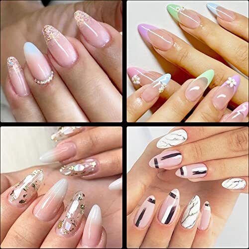 576pc Medium Press on Nails Almond Fake Nails Full N–Medium Almond Presson