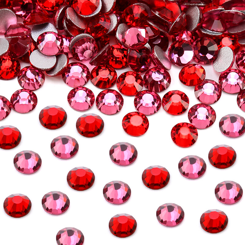 2mm 3mm 4mm 5mm 6mm Faceted Crystal Glass Rhinestones Flat Back Nail Art Gems