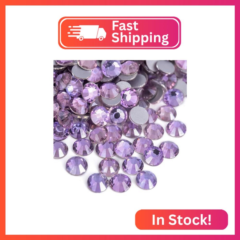 Blinginbox 288 Pieces SS30/6.4-6.6mm Flat Back Crystal Rhinestones Round Gems fo