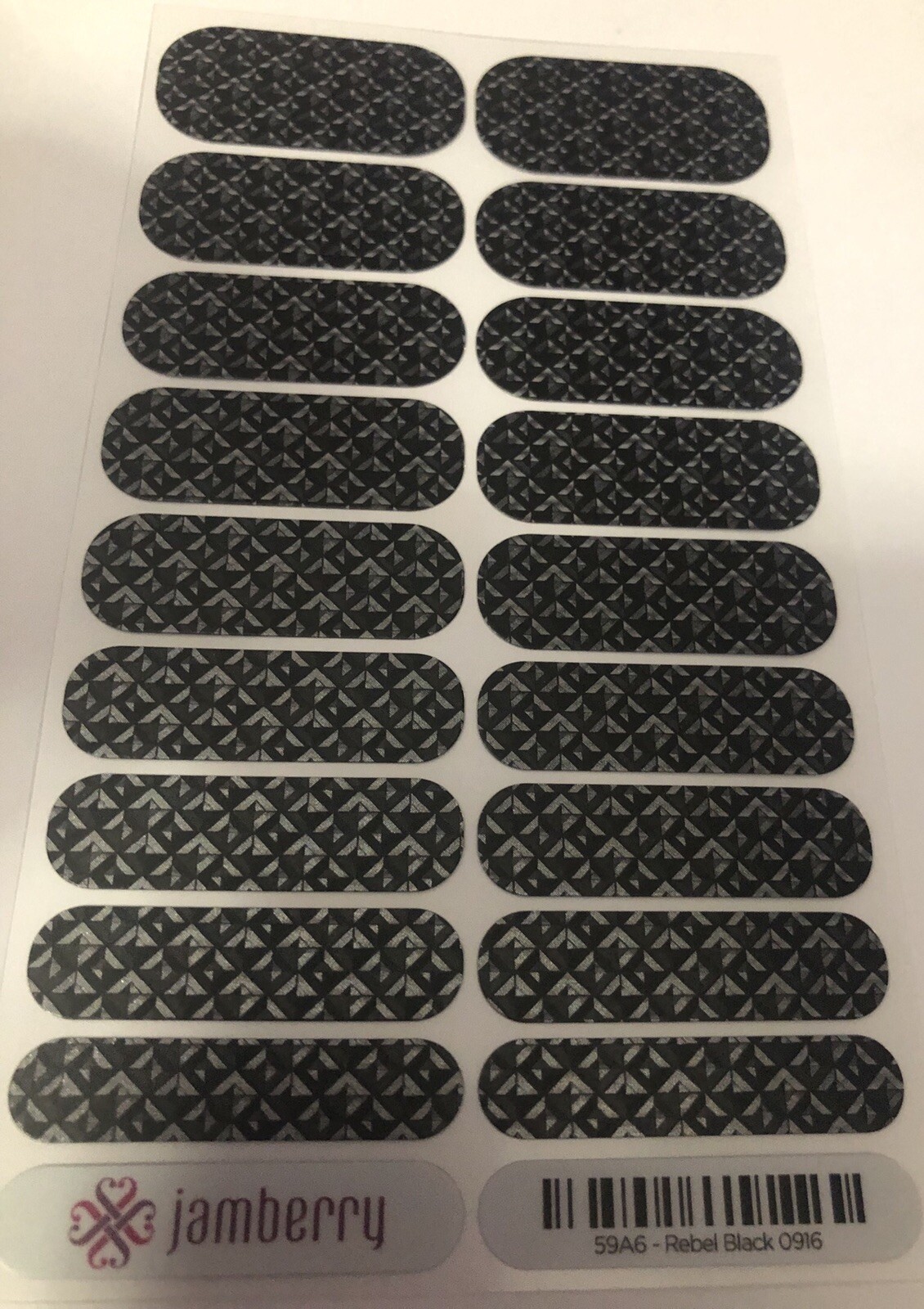 Jamberry Rebel Black Full Sheet
