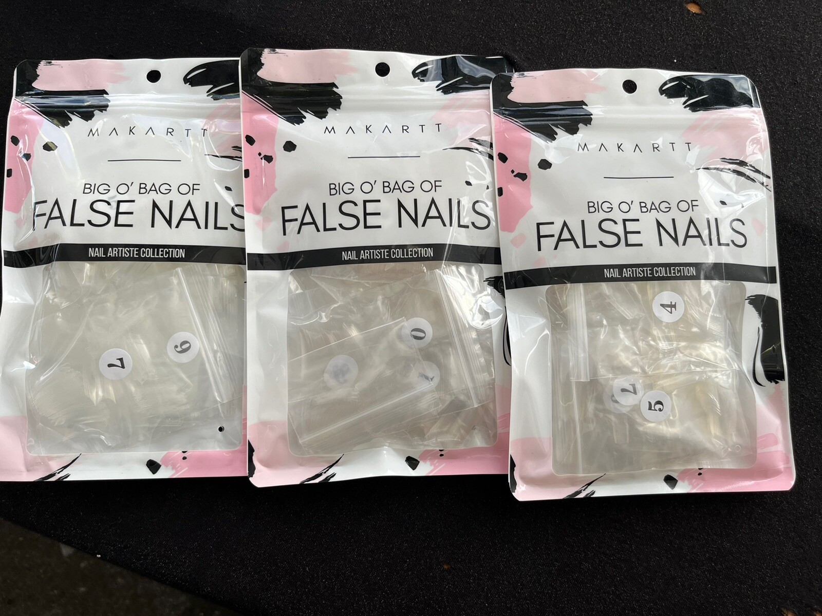 Makartt- False Nails Tips Clear Acrylic Nails 10 Sizes Press On Nails (3 Packs