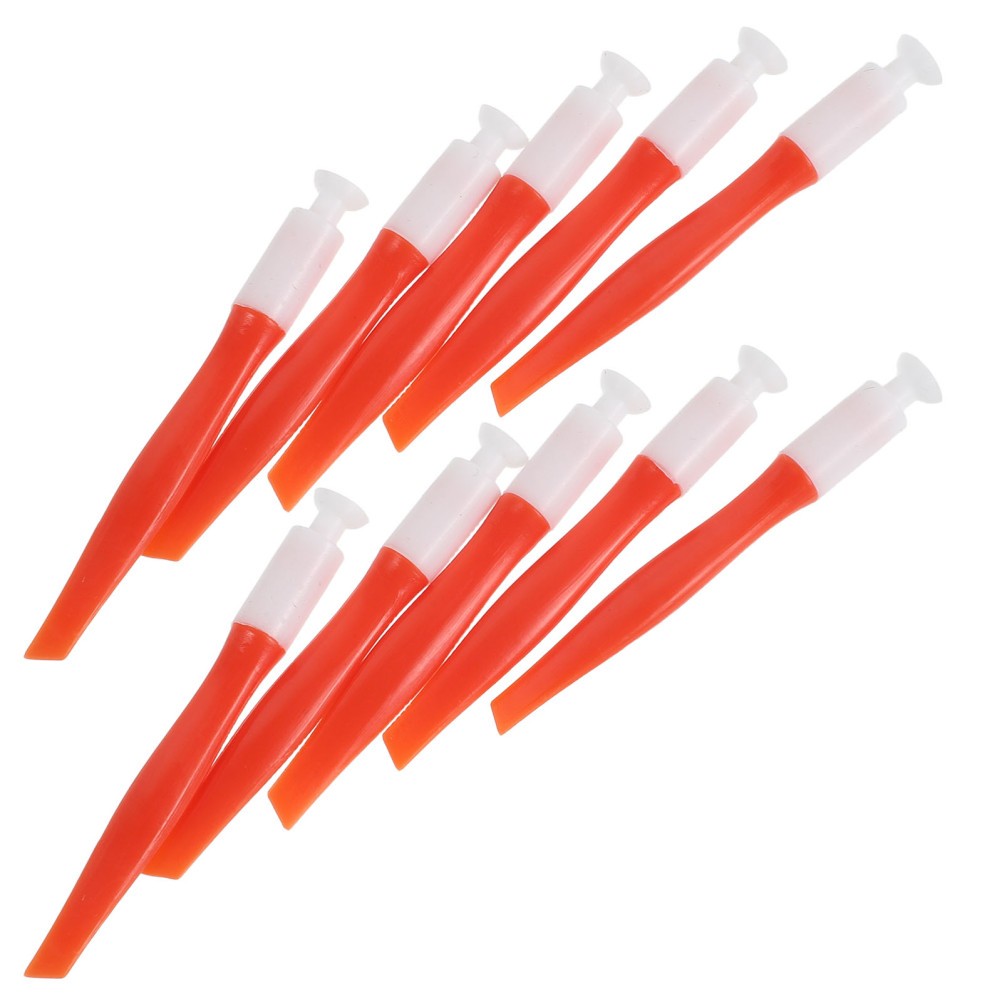10Pcs Orange Reusable Nail Tip Suction Sticks for DIY Home Nail Art Tool