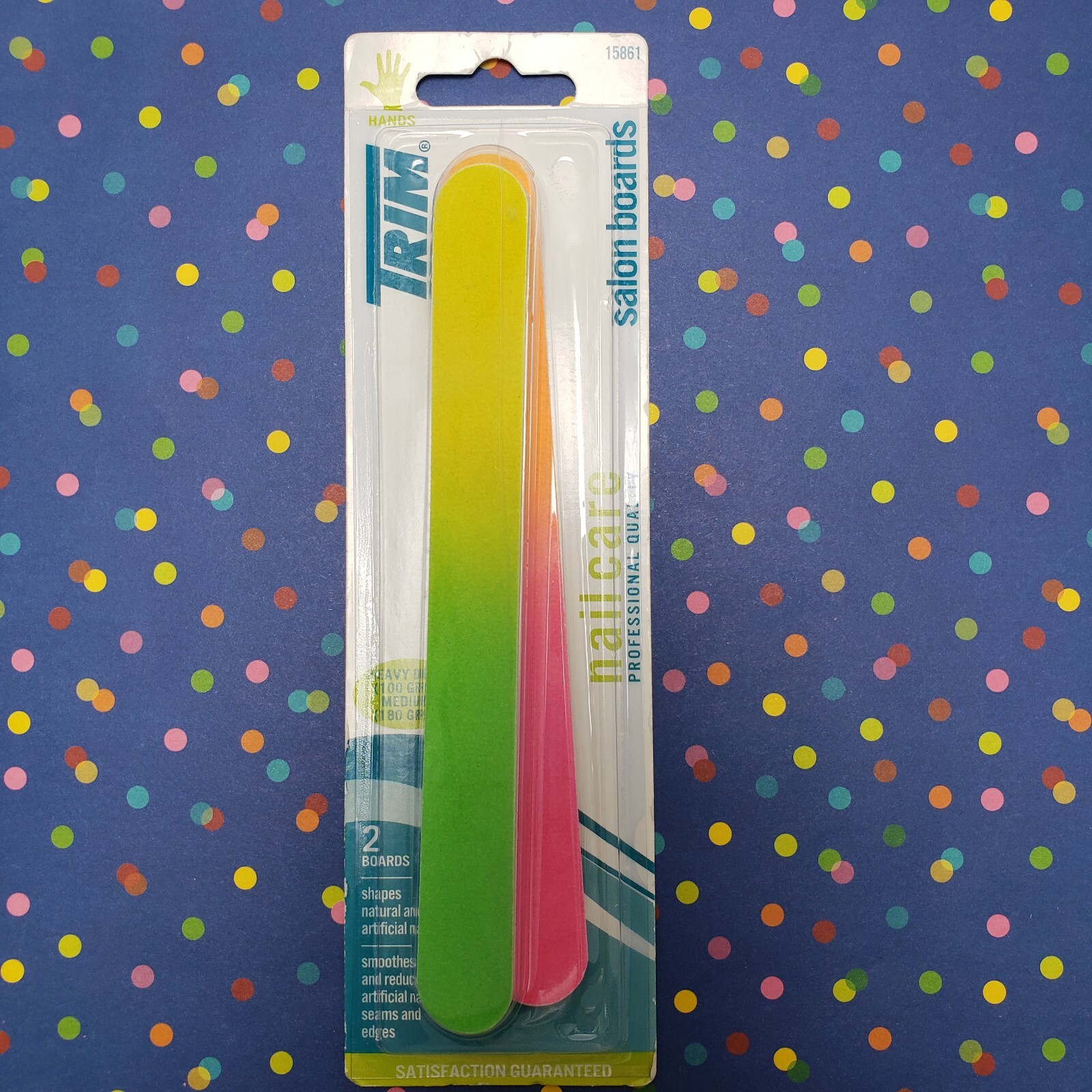 TRIM Salon Boards HEAVY DUTY 100 GRIT; MED 180 GRIT Nail File/Emery Board #15861