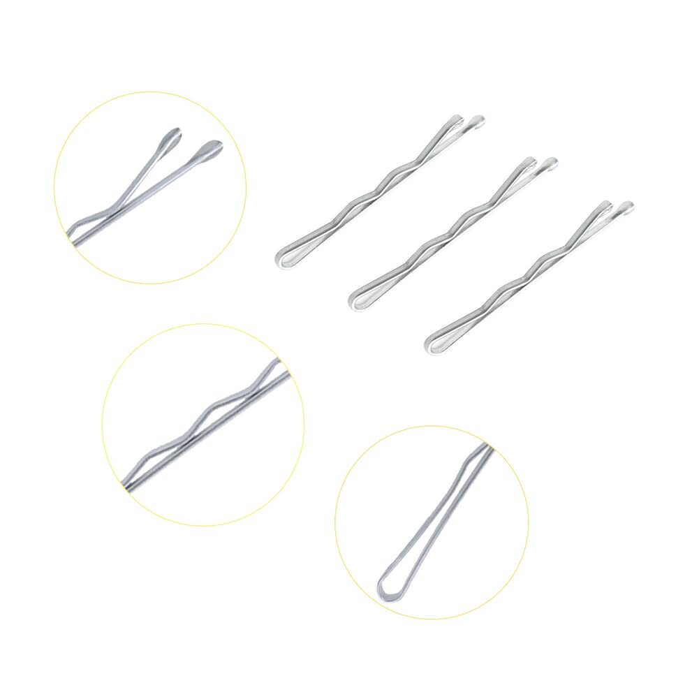 220 Ct 1.38 Inch Mini Silver Gray Cute Bobby Pins with Metal Silver（1.38inch）