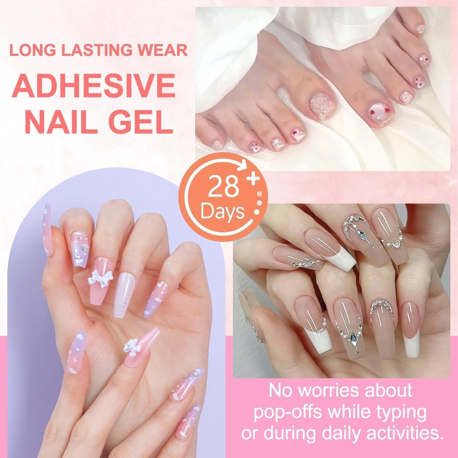 MUSILAN 18g Semi Solid Super Strong Nail Glue for Press On Nails – No UV Lamp Ne