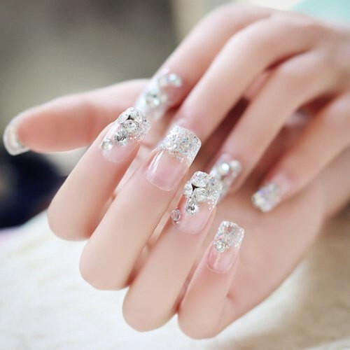 Glitter French Press On / Glue On Nails – One Shine Day Short Length