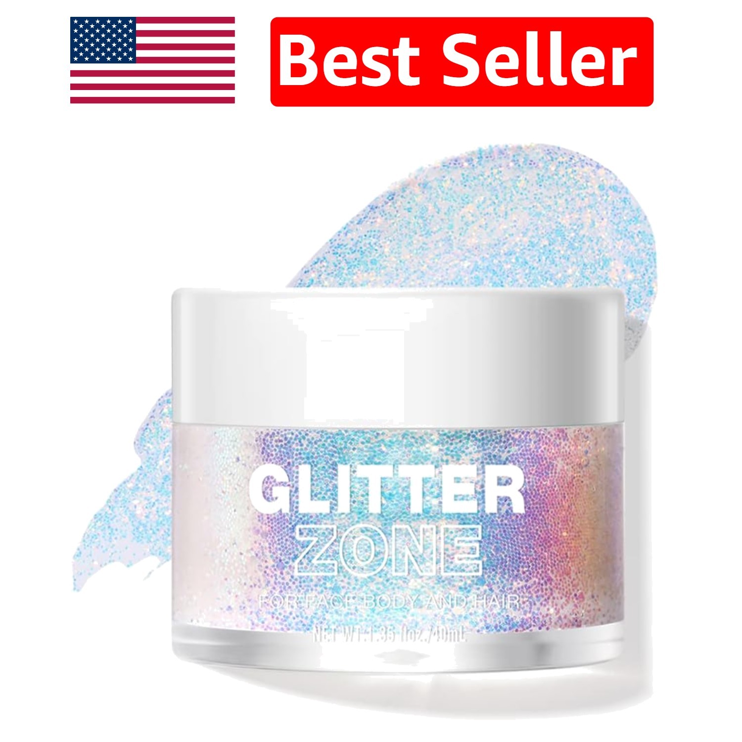 Stunning Golden Ocean Holographic Glitter Gel – Cosmetic Sparkle – 1.35 oz