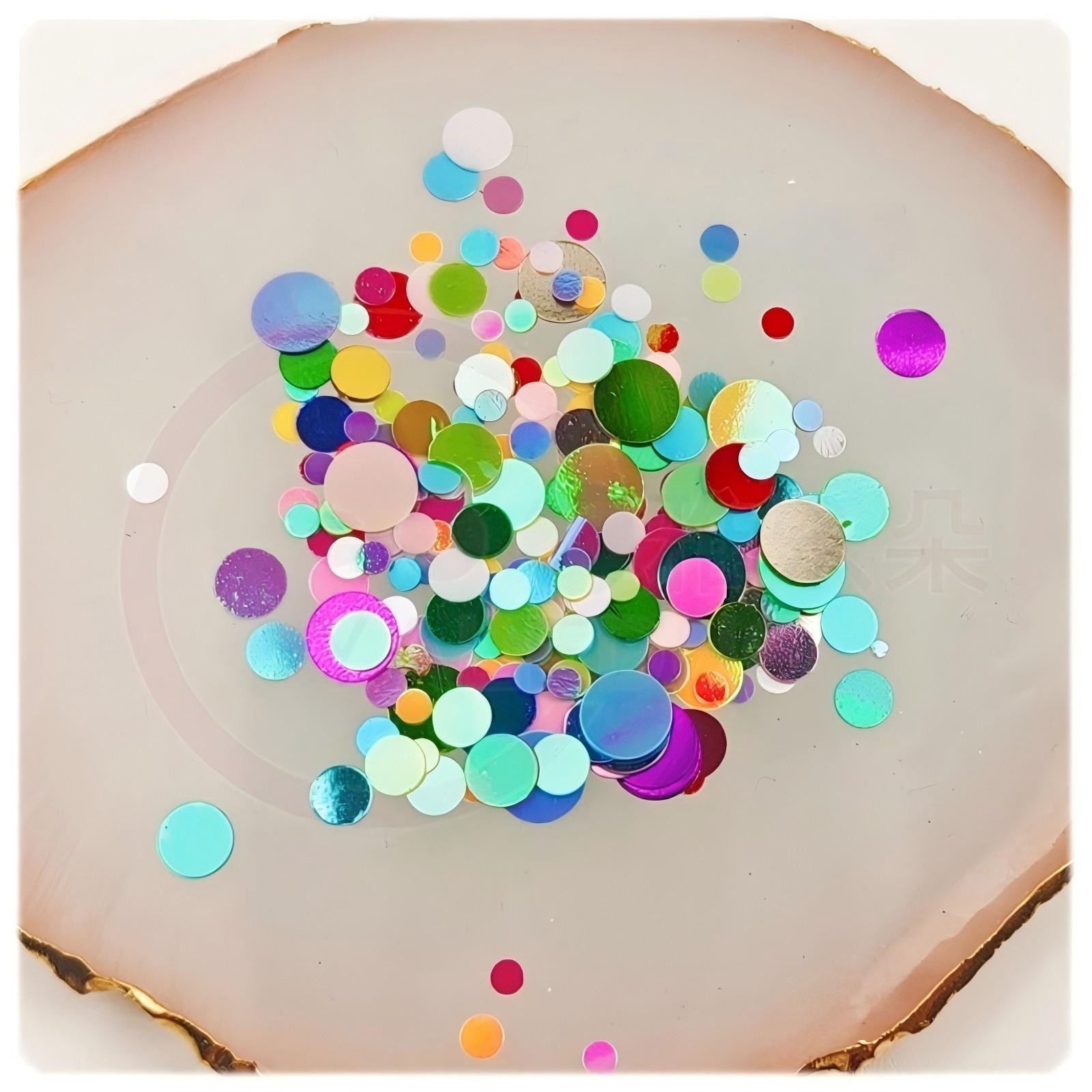 50 Gram Mixed Color Assorted Size 2-6mm Sequins Loose Tiny Nail Art Tips Craft