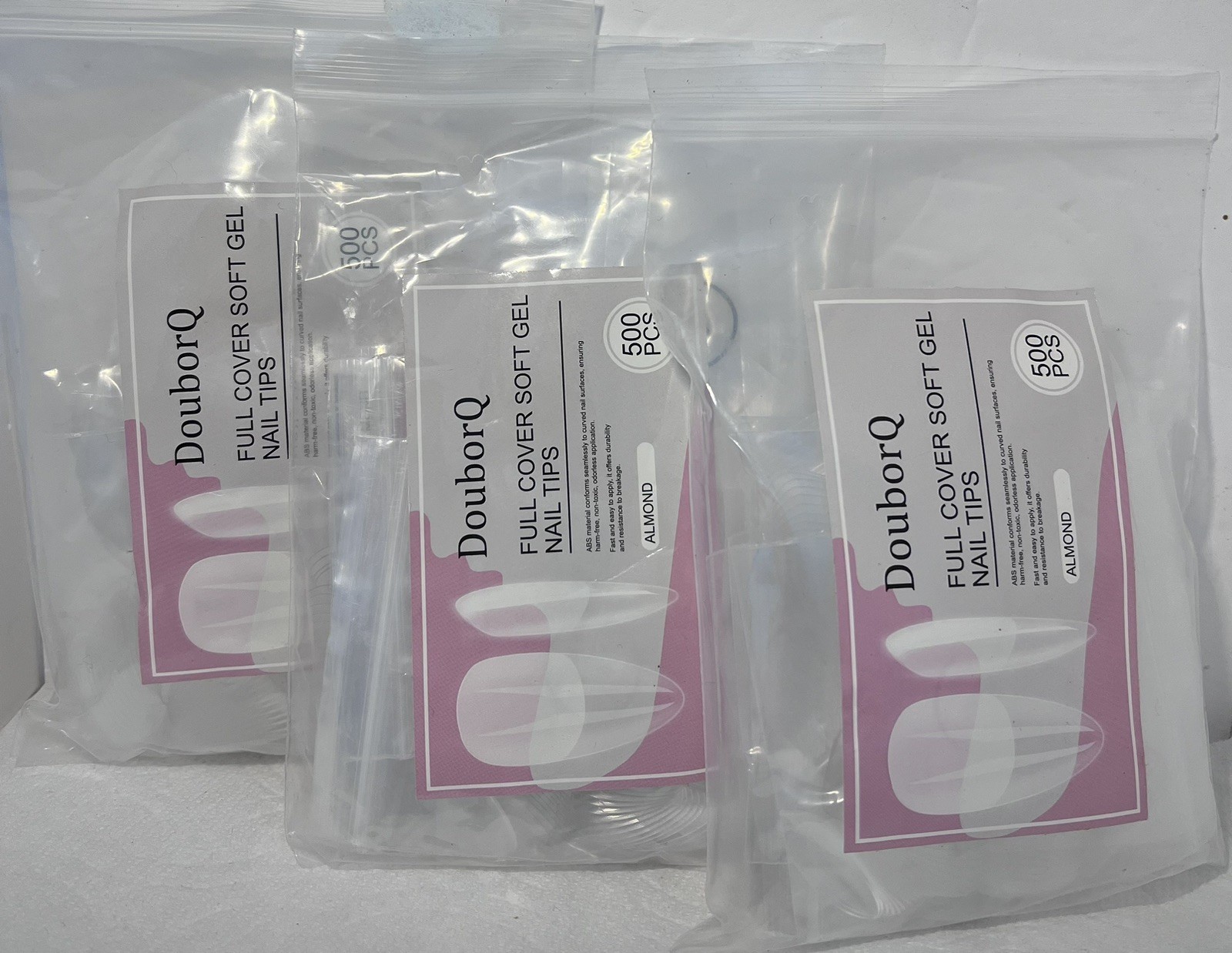 Douborq Almond Nails Full Cover Soft Gel Nail Tips 1,500pc