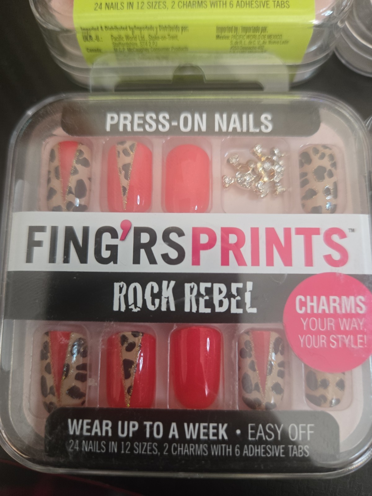 FING’RS PRINTS PRE-GLUED NAILS, RUNWAY READY, 4-Pack. (24 COUNT Per-PACK) (G1)