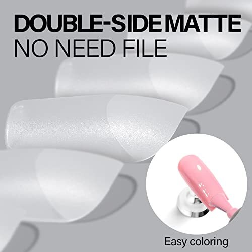 Medium Square Nail Tips – Upgraded Matte Soft Gel Full Cover 240-Medium square