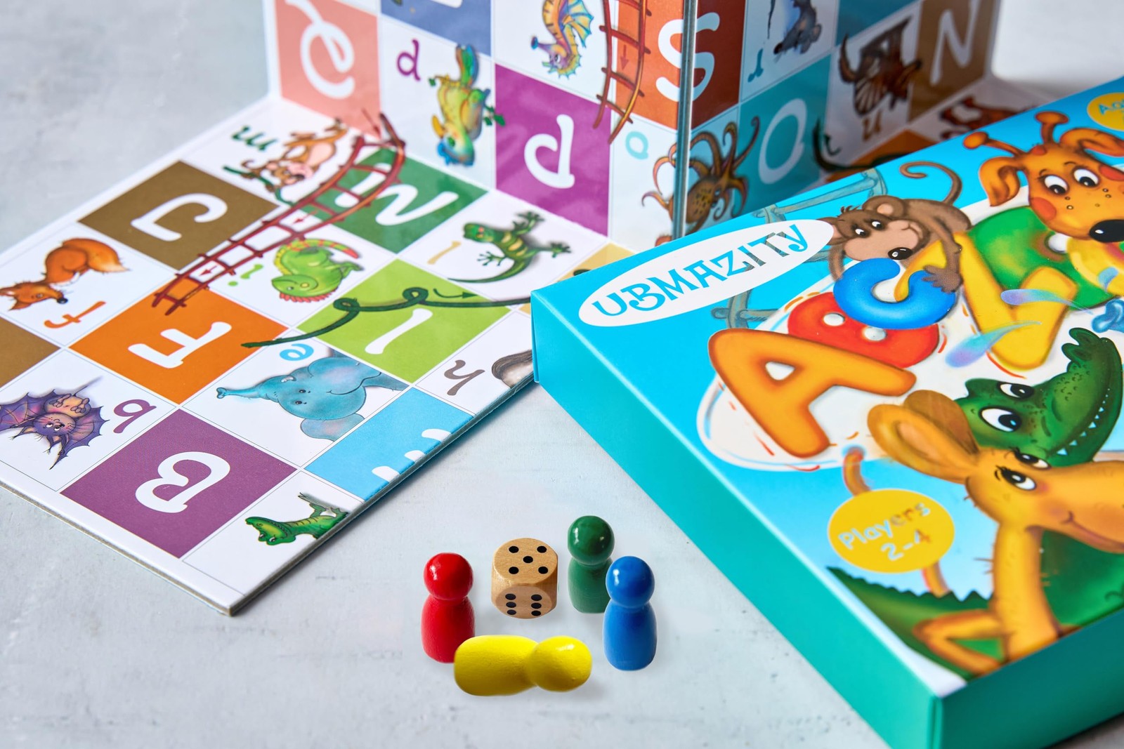 ABC Zoo Chutes and Ladders Board Game, Language 12.2 x 14.6 inches
