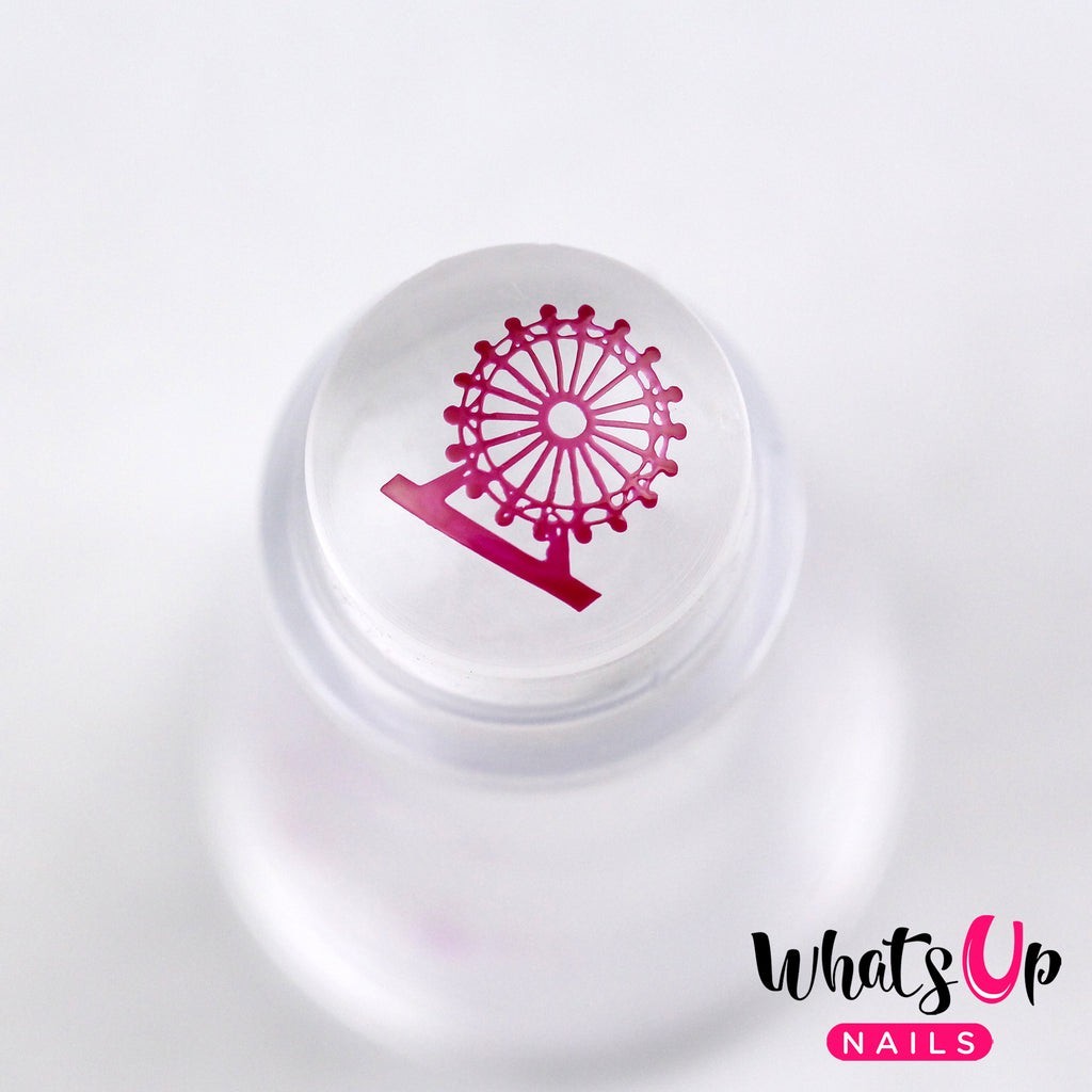 Whats Up Nails Mini Double Sided Clear Stamper & Scraper for Stamped Nail Art