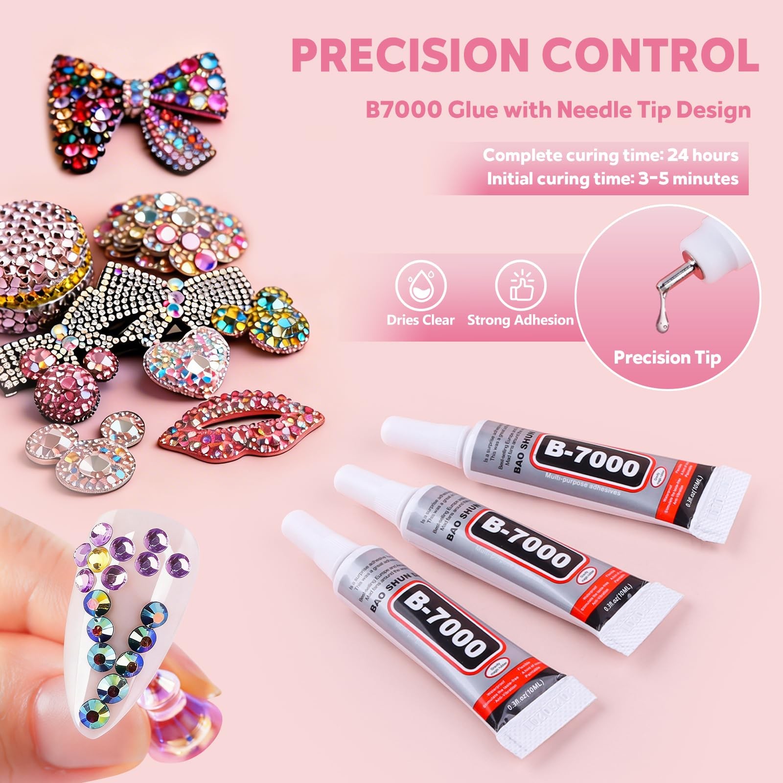 Bedazzler Kit with Rhinestones, 48000Pcs 3mm Resin Jelly Rhinestones for Beda…