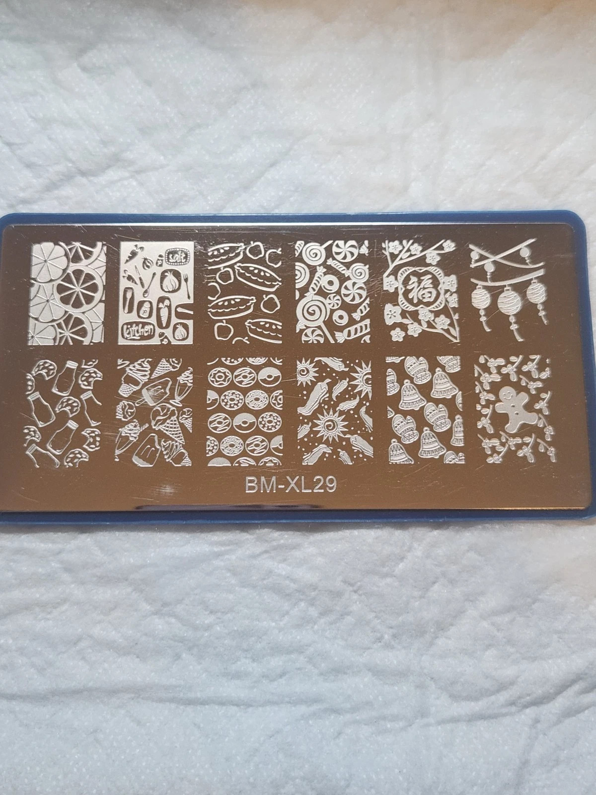 Bundle Monster BM-XL29 Nail Stamping Plate Food Celebration