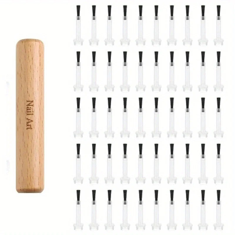 Nail Art – Multi-Functional Nail Polish Brushes – Wood Plastic Combo Set