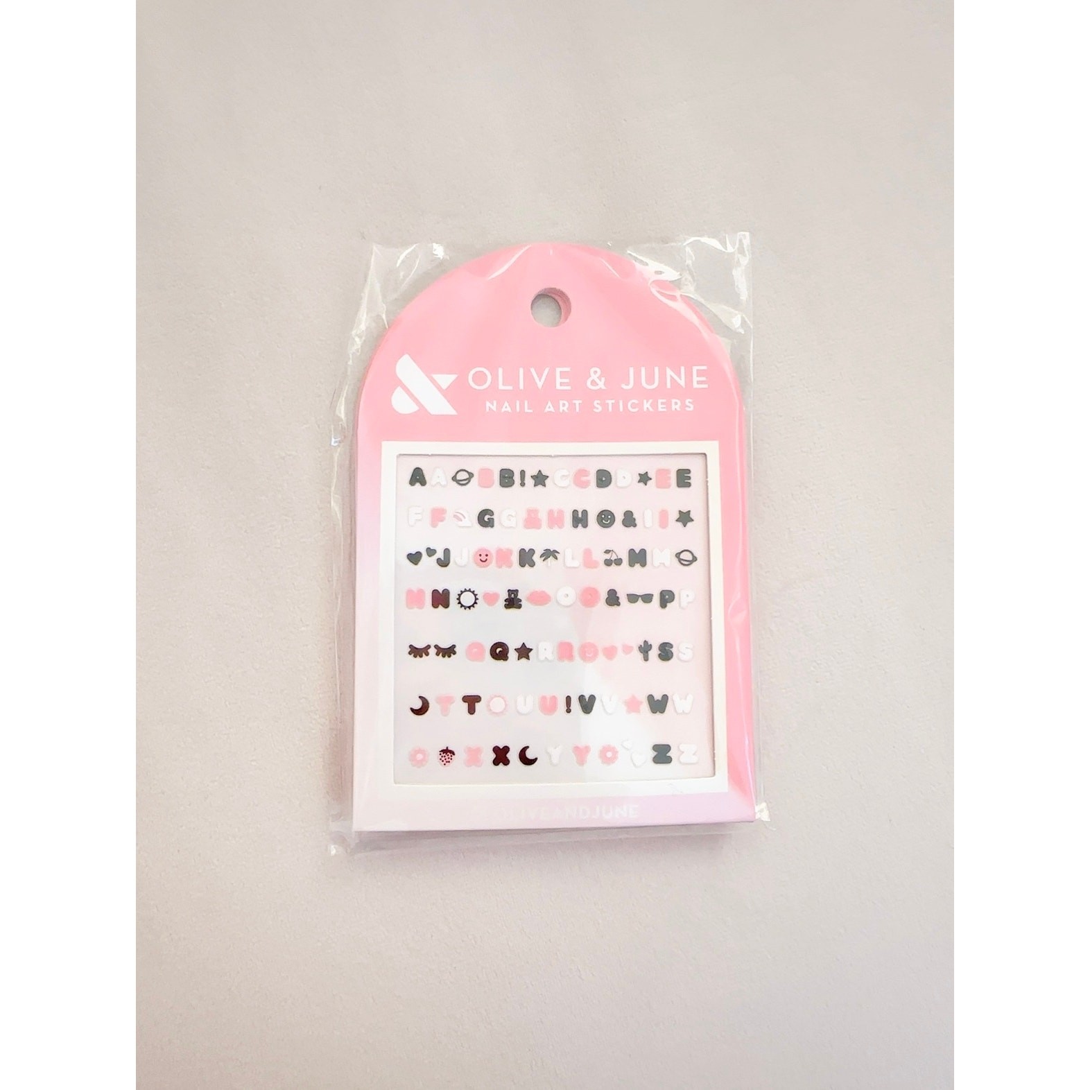 Lot of 4 Olive & June Bubble Letter Nail Art Sticker NWT Y2K Coquette Mani