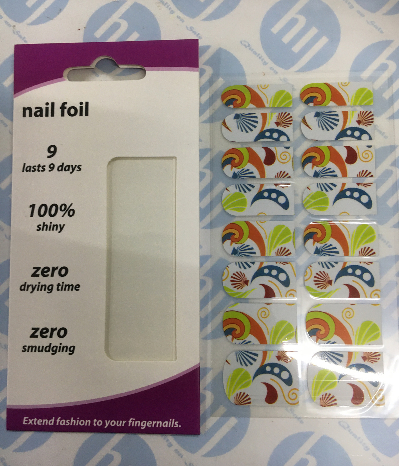 # Nail Foil Multicolour modern design 16 Pieces Nail Art *new*