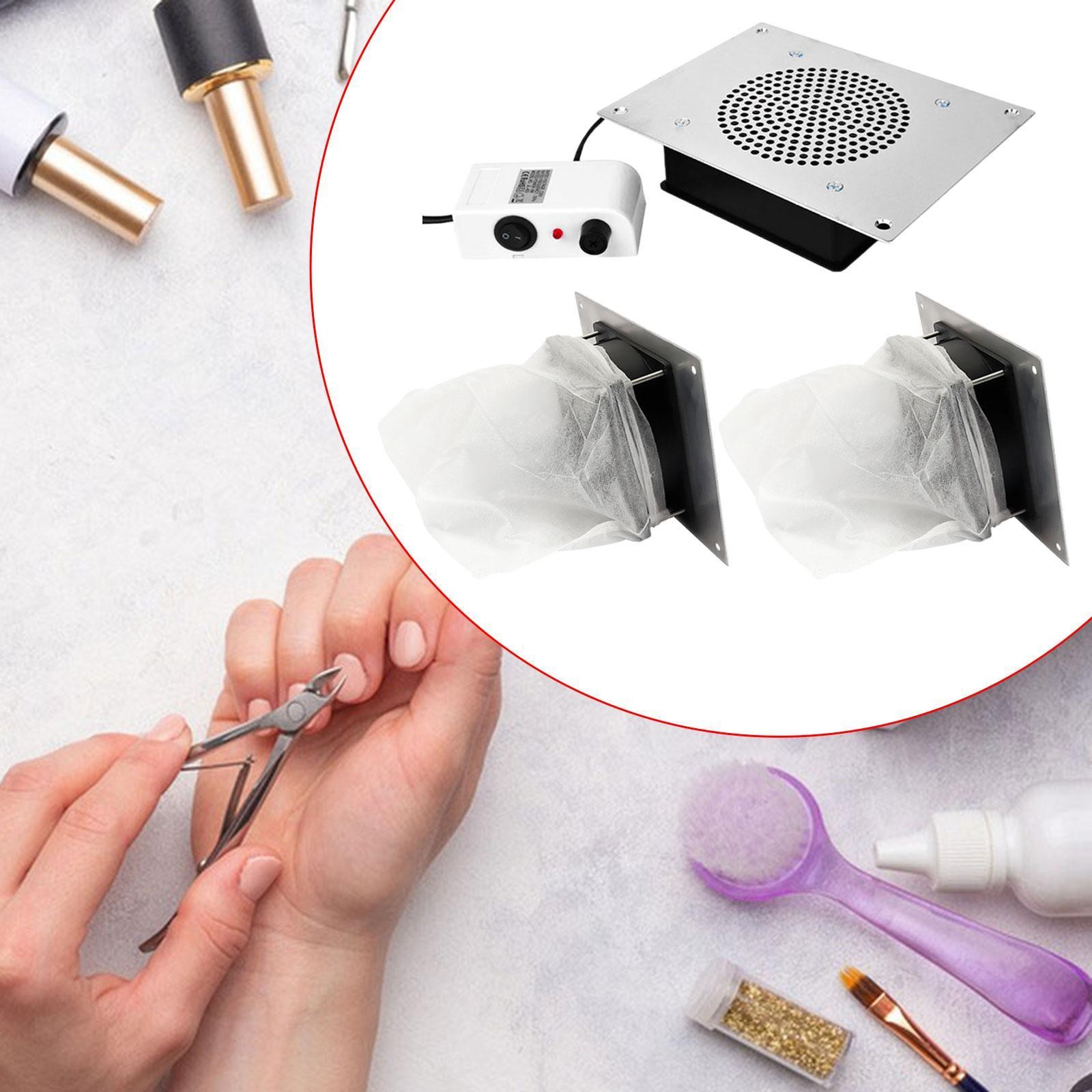 Nail Dust Collector Vent Dust Collector for Salon Aluminum Alloy US Adapter