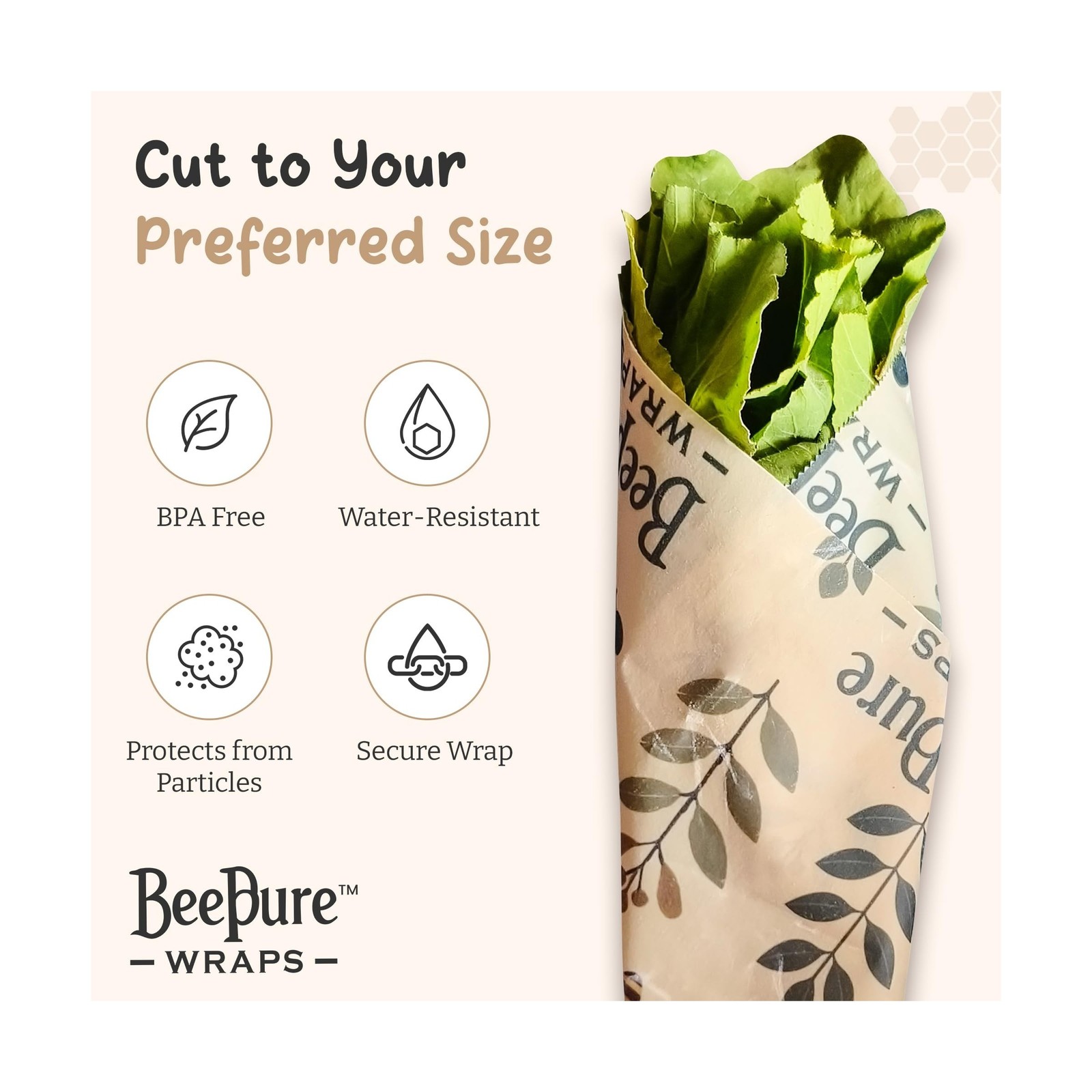 BeePure Reusable Beeswax Food Wrap – Eco-Friendly, Sustainable … FAST USA SHIP