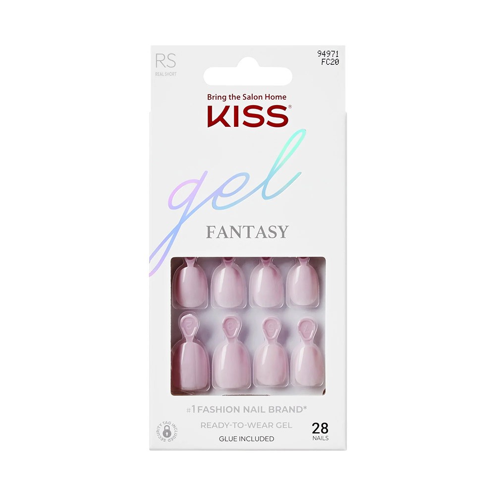 KISS Gel Fantasy Press on Nails, Stay Beautiful, Real Short