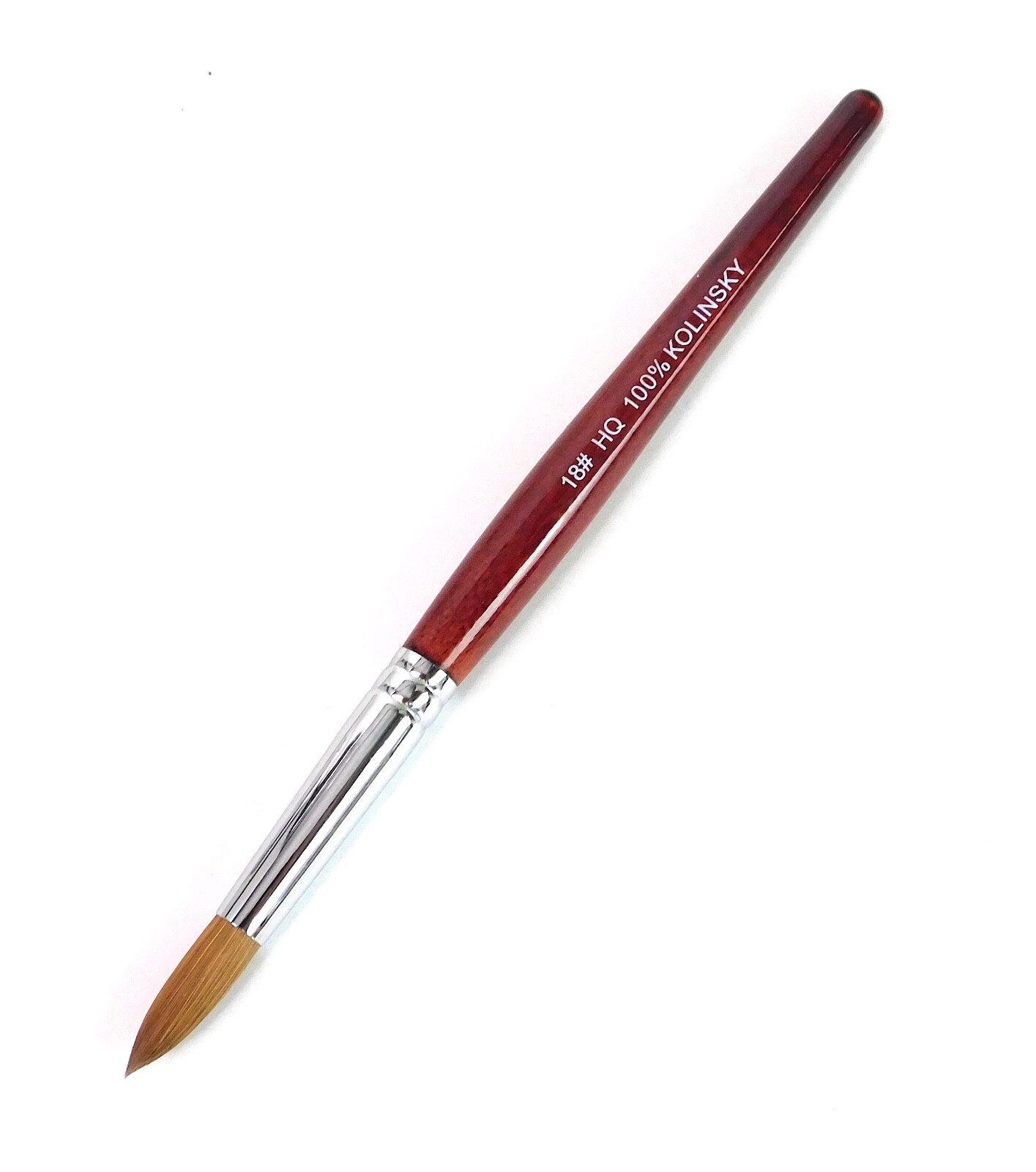 Kolinsky Acrylic Nail Brush Round Wood Handle #18