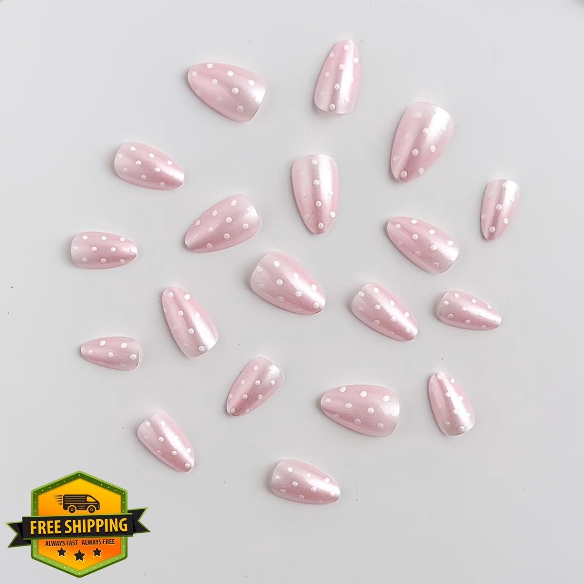 LFAAYYF Short Almond Press On Nails 10Style