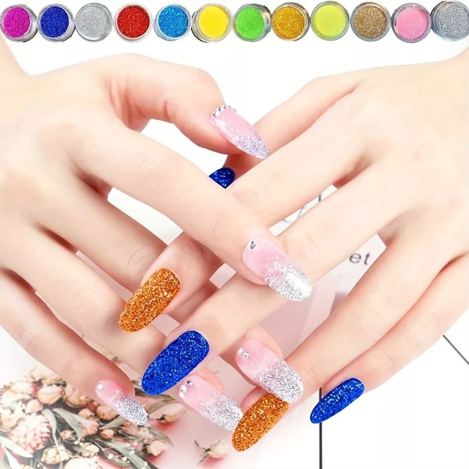 Acrylic Nail Kit Art Manicure Kit Powder & Liquid Monomer Nail Set Nail Glitter