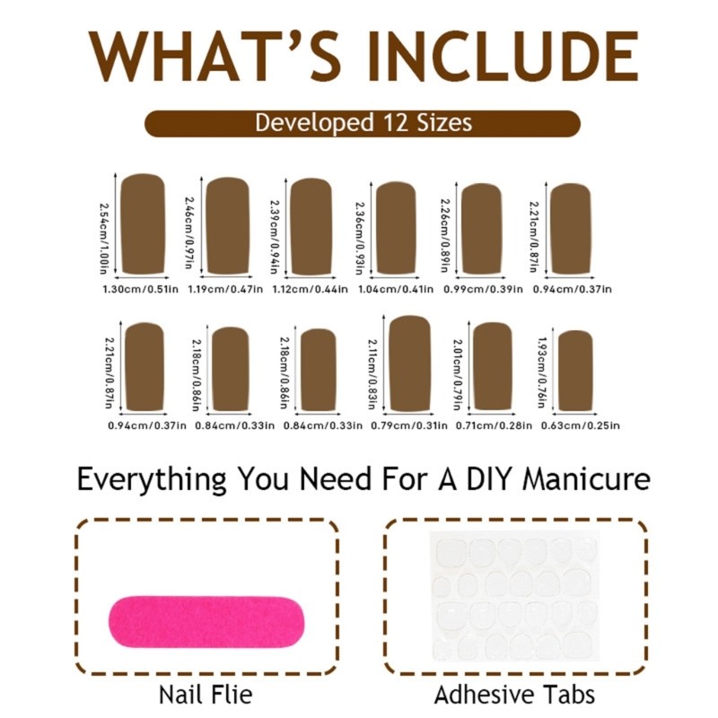 Unique 24Pcs Square Press On Nails with White French Tips and Embellishment